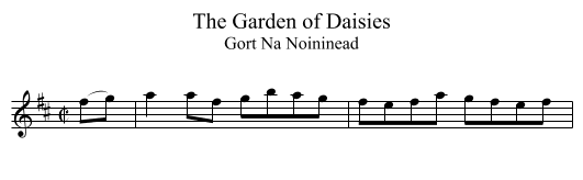 The Garden of Daisies - staff notation