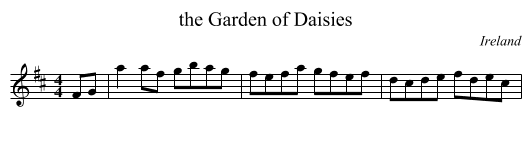 the Garden of Daisies - staff notation