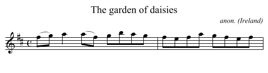 The garden of daisies - staff notation