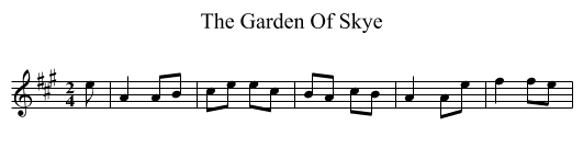 The Garden Of Skye - staff notation