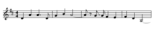 THE GARDEN SONG - staff notation