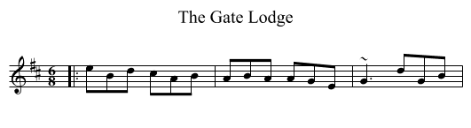 The Gate Lodge - staff notation