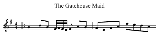 The Gatehouse Maid - staff notation