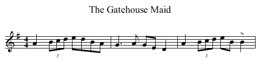 The Gatehouse Maid - staff notation