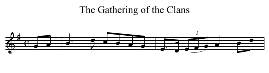 The Gathering of the Clans - staff notation