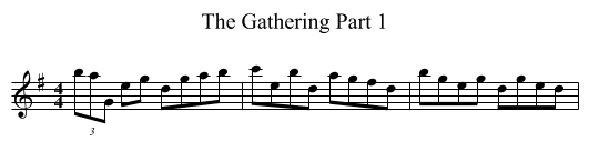 The Gathering Part 1 - staff notation