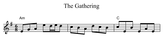The Gathering - staff notation