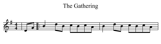 The Gathering - staff notation