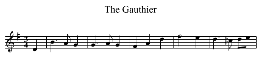 The Gauthier - staff notation