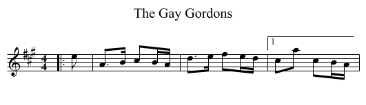 The Gay Gordons - staff notation