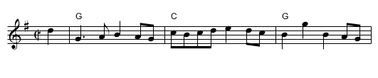 The Gay Gordons - staff notation