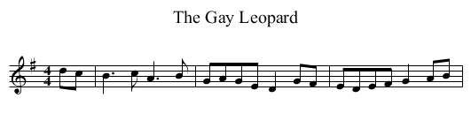 The Gay Leopard - staff notation