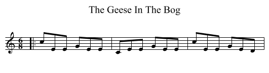 The Geese In The Bog - staff notation