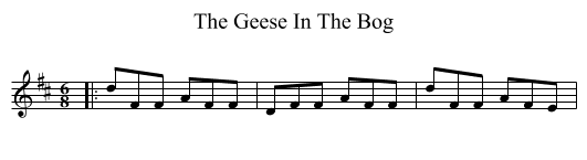 The Geese In The Bog - staff notation