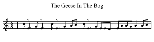 The Geese In The Bog - staff notation