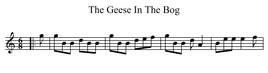 The Geese In The Bog - staff notation