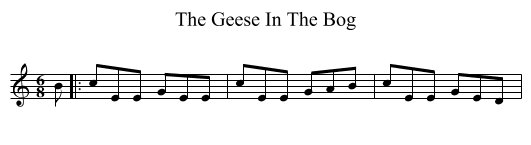 The Geese In The Bog - staff notation