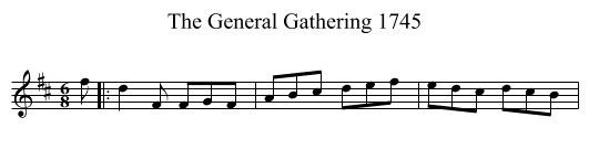 The General Gathering 1745 - staff notation