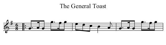 The General Toast - staff notation