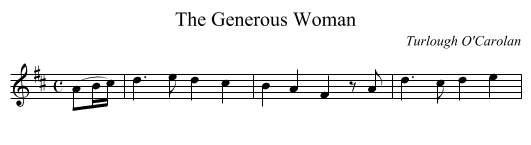 The Generous Woman - staff notation