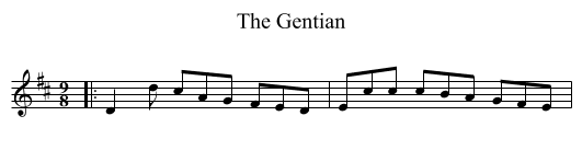 The Gentian - staff notation