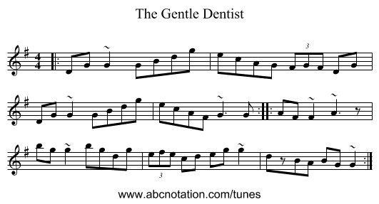 The Gentle Dentist - staff notation