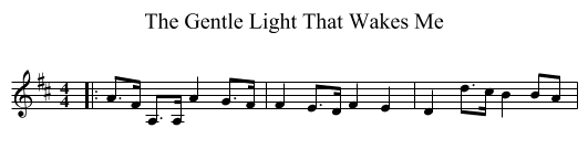 The Gentle Light That Wakes Me - staff notation
