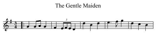 The Gentle Maiden - staff notation