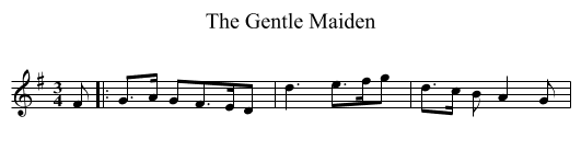 The Gentle Maiden - staff notation