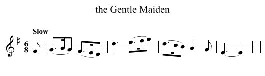 the Gentle Maiden - staff notation