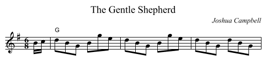 The Gentle Shepherd - staff notation