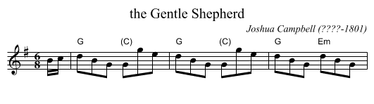 the Gentle Shepherd - staff notation