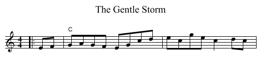 The Gentle Storm - staff notation