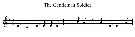 The Gentleman Soldier - staff notation