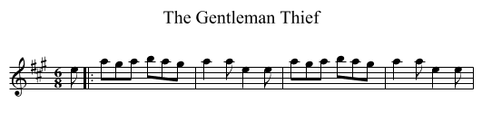 The Gentleman Thief - staff notation