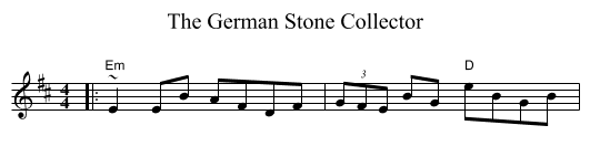 The German Stone Collector - staff notation