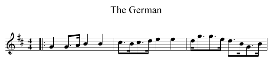 The German - staff notation