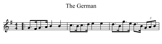 The German - staff notation