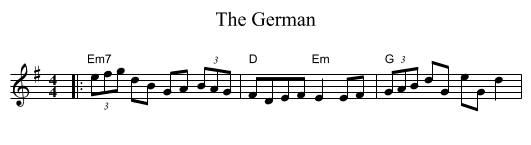 The German - staff notation