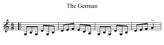 The German - staff notation