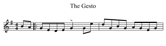 The Gesto - staff notation