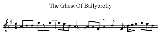 The Ghost Of Ballybrolly - staff notation