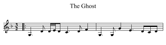 The Ghost - staff notation