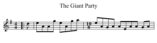 The Giant Party - staff notation