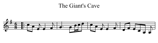 The Giant's Cave - staff notation