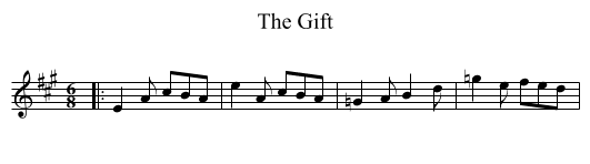 The Gift - staff notation
