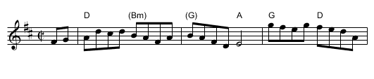 The Gift - staff notation