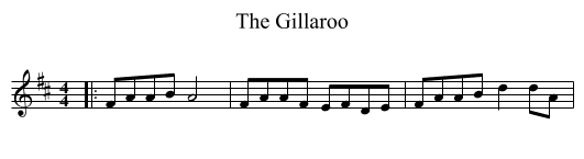 The Gillaroo - staff notation