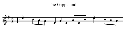 The Gippsland - staff notation