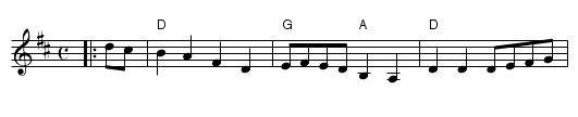 The Girl I Left Behind Me - staff notation